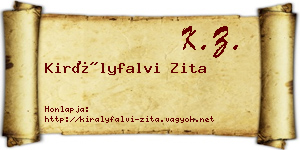 Királyfalvi Zita névjegykártya