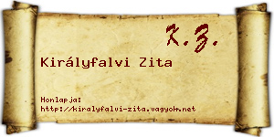 Királyfalvi Zita névjegykártya